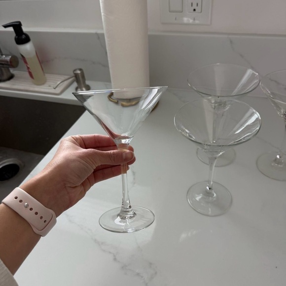 Elegant Clear Glass Martini Set - Picture 2 of 5